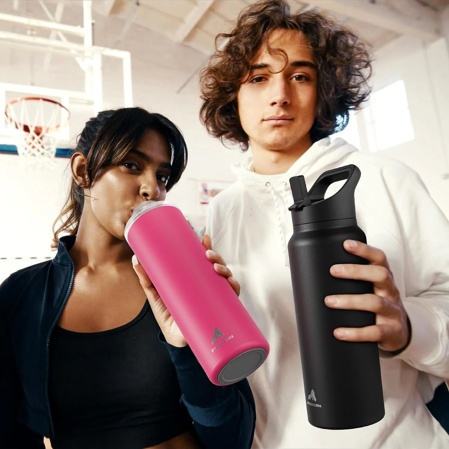 40 oz Insulated Water Bottle for Camping: 3 Lids, Leakproof, Keep Ice 24H and Hot 12H, Double Wall, Large Metal Water Flask with Handle for Gym, Hiking, Climbing, Workout, Travel (Forest Green)