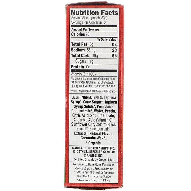 Annie's Homegrown - Organic Summer Strawberry Fruit Snacks, 4oz