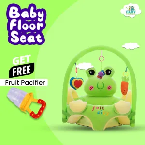 Baby Floor Seat with Toy Bar-GREEN FROG