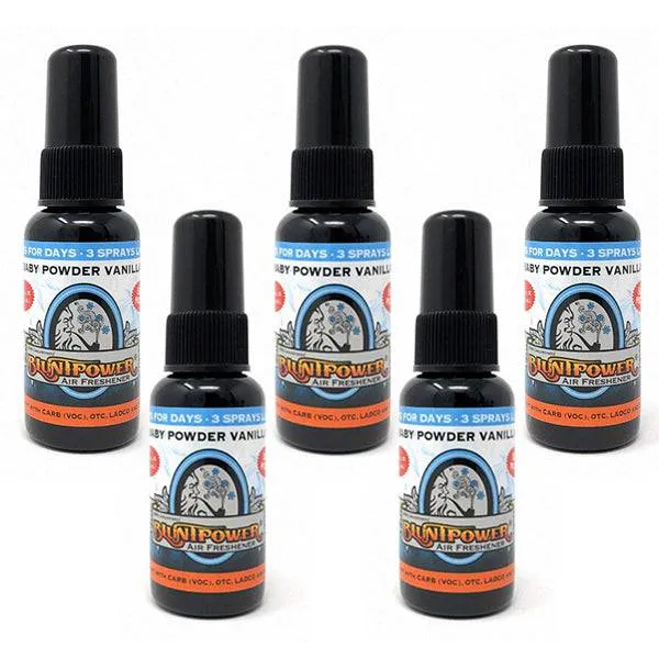 Baby Powder Vanilla Spray Air Freshener Bundle (5 Pack)
