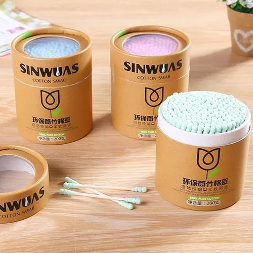 Bamboo Cotton Swabs for Kids (200 pieces)
