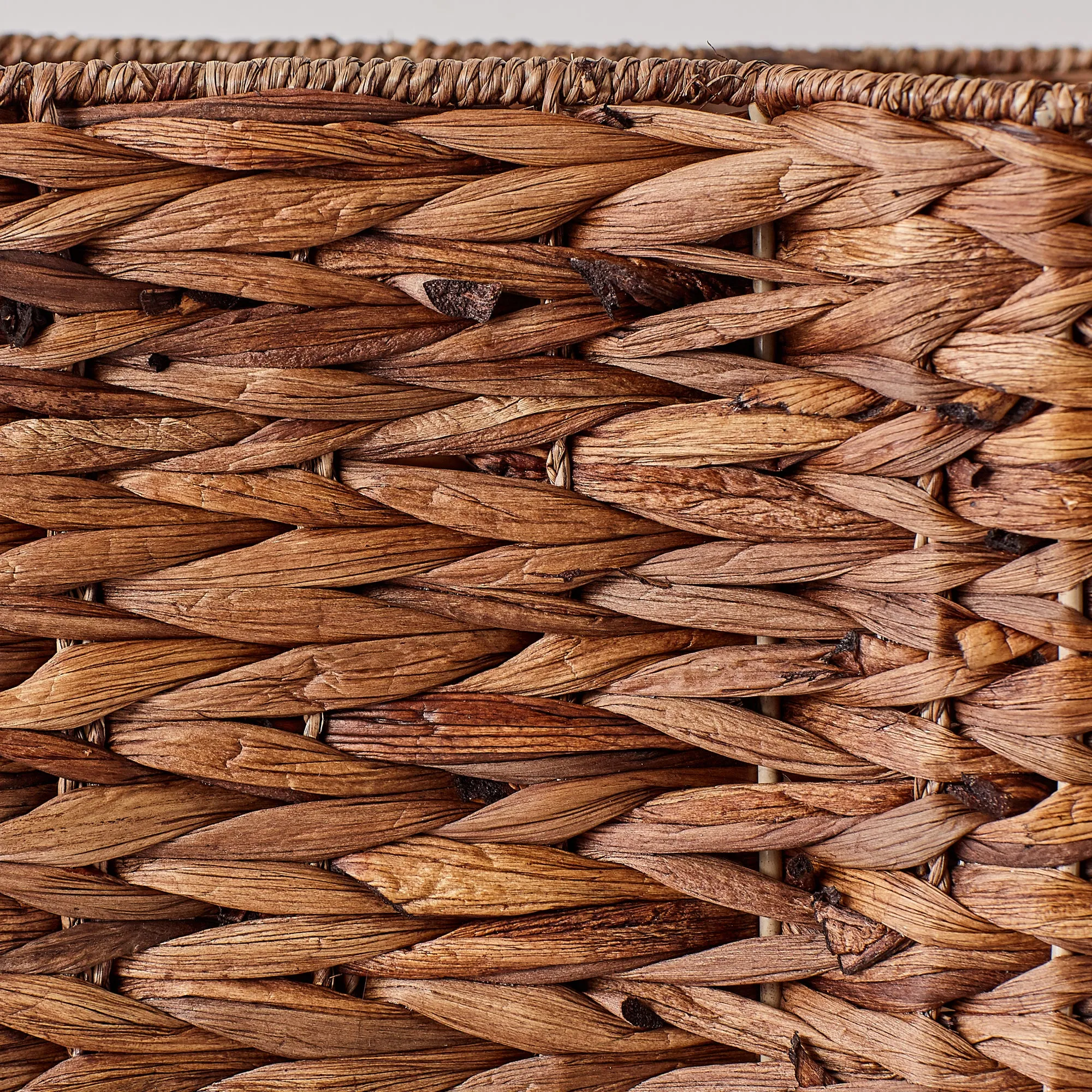Bone Dry Hyacinth Pet Storage Basket, Bone Shaped, Brown, Small - 17.75x11x7.5"