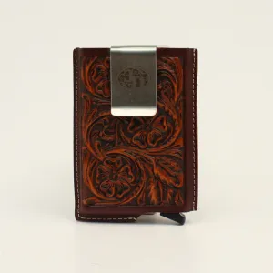 D250002602 3D Smart Utility Wallet Brown Tooled Leather