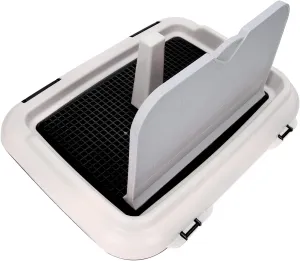 Dog Potty Tray, Grass Potty Pads for Dogs with Tray Reusable Dog Training Pads with Pee Baffle Dog Potty for Indoor or Porch for Small/Medium Dogs Training - 18.3 X 13.9 X 9.3in