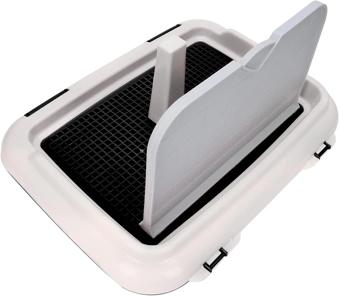 Dog Potty Tray, Grass Potty Pads for Dogs with Tray Reusable Dog Training Pads with Pee Baffle Dog Potty for Indoor or Porch for Small/Medium Dogs Training - 18.3 X 13.9 X 9.3in