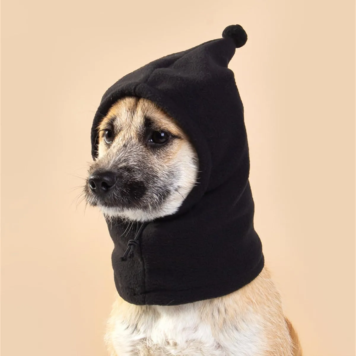 Dog Winter Hat, Leopard Dog Flannel Hat Pet Christmas Winter Warm Caps Cute Accessories Neck Ear Warmer Pullover Hood Warm Scarf, Calming Dog Hood for Noise Protection
