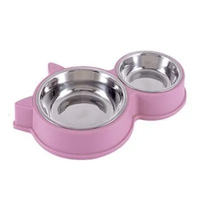 Double Pet Food and Drink Feeding Bowls