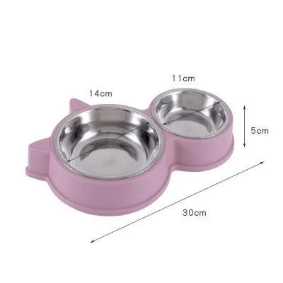 Double Pet Food and Drink Feeding Bowls