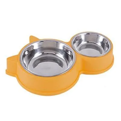 Double Pet Food and Drink Feeding Bowls
