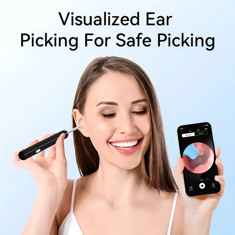 Ear Wax Removal Kit with Camera, Light and 6 Ear Spoons