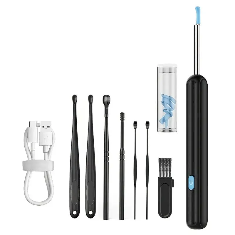 Ear Wax Removal Kit with Camera, Light and 6 Ear Spoons