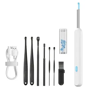Ear Wax Removal Kit with Camera, Light and 6 Ear Spoons