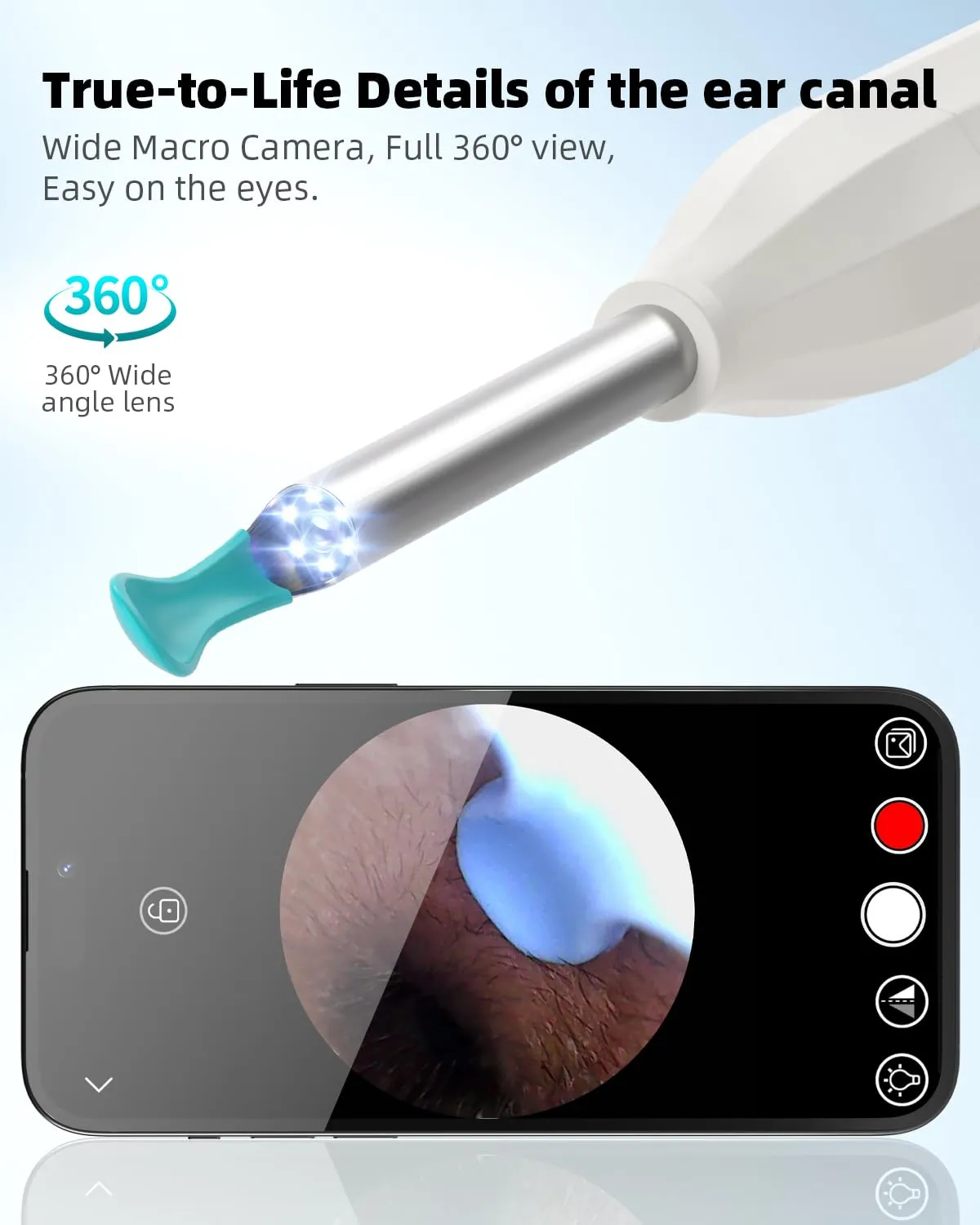 Ear Wax Removal with Camera and Light: AILE Rechargeable Ear Wax Removal Tool: 1080P Ear Scope: Ear Cleaning Kit for Kid/Adult: Compatiable with iOS & Android (White)