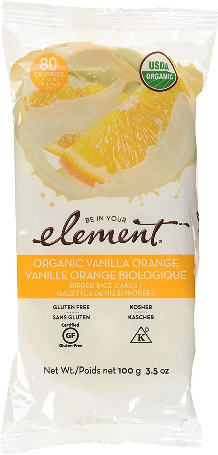 Element Snacks Organic Rice Cake Vanilla Orange, 3.5 oz
 | Pack of 6