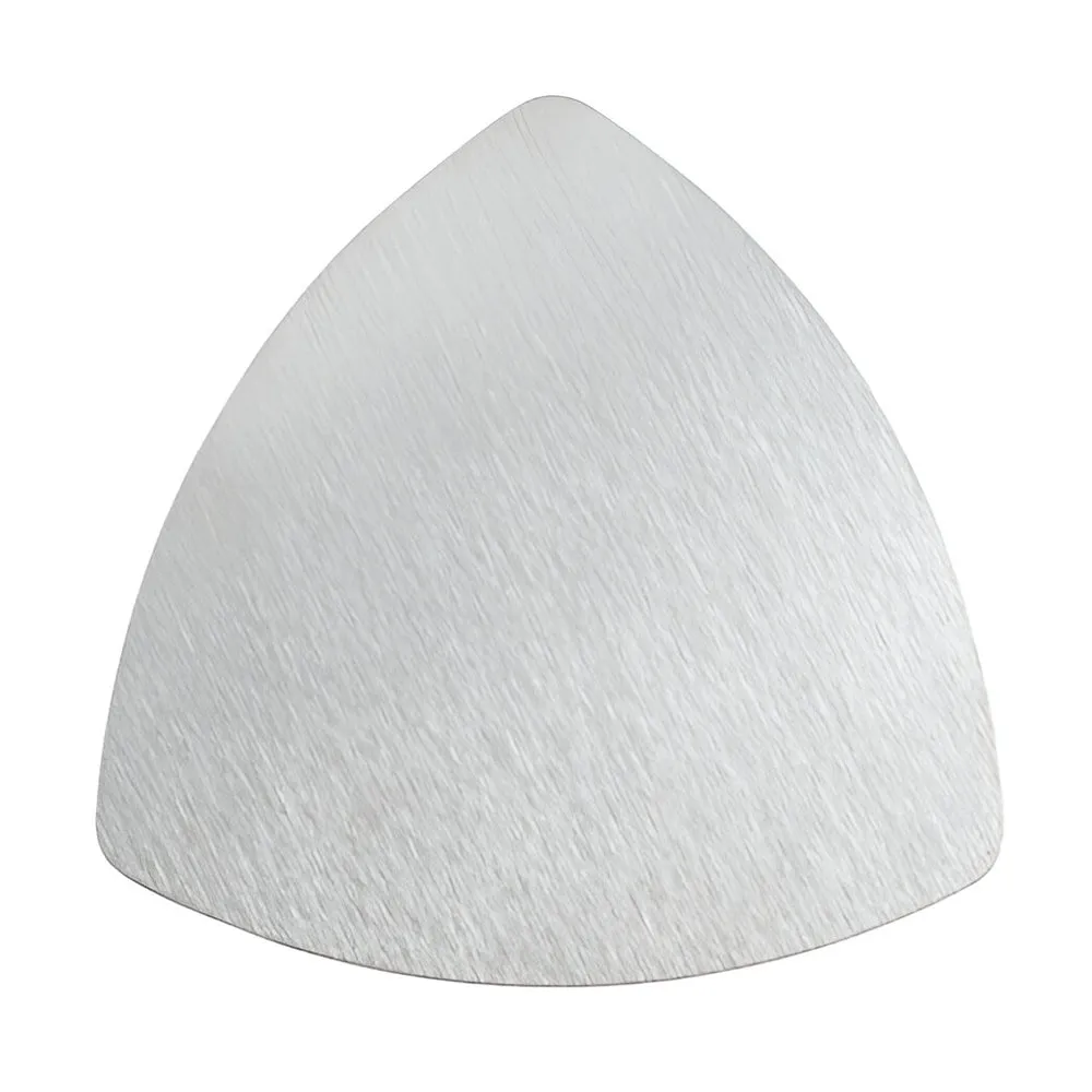 Engravables - 10 x STAINLESS STEEL Coasters - TRIANGLE - 10cm - SILVER