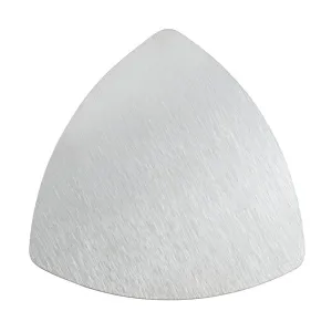 Engravables - 10 x STAINLESS STEEL Coasters - TRIANGLE - 10cm - SILVER