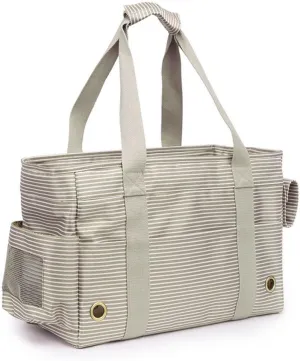 Fashion Pet Dog Carriers Cat Travel Carrying Handbag for Outdoor Travel Walking Hiking (White Stripe)