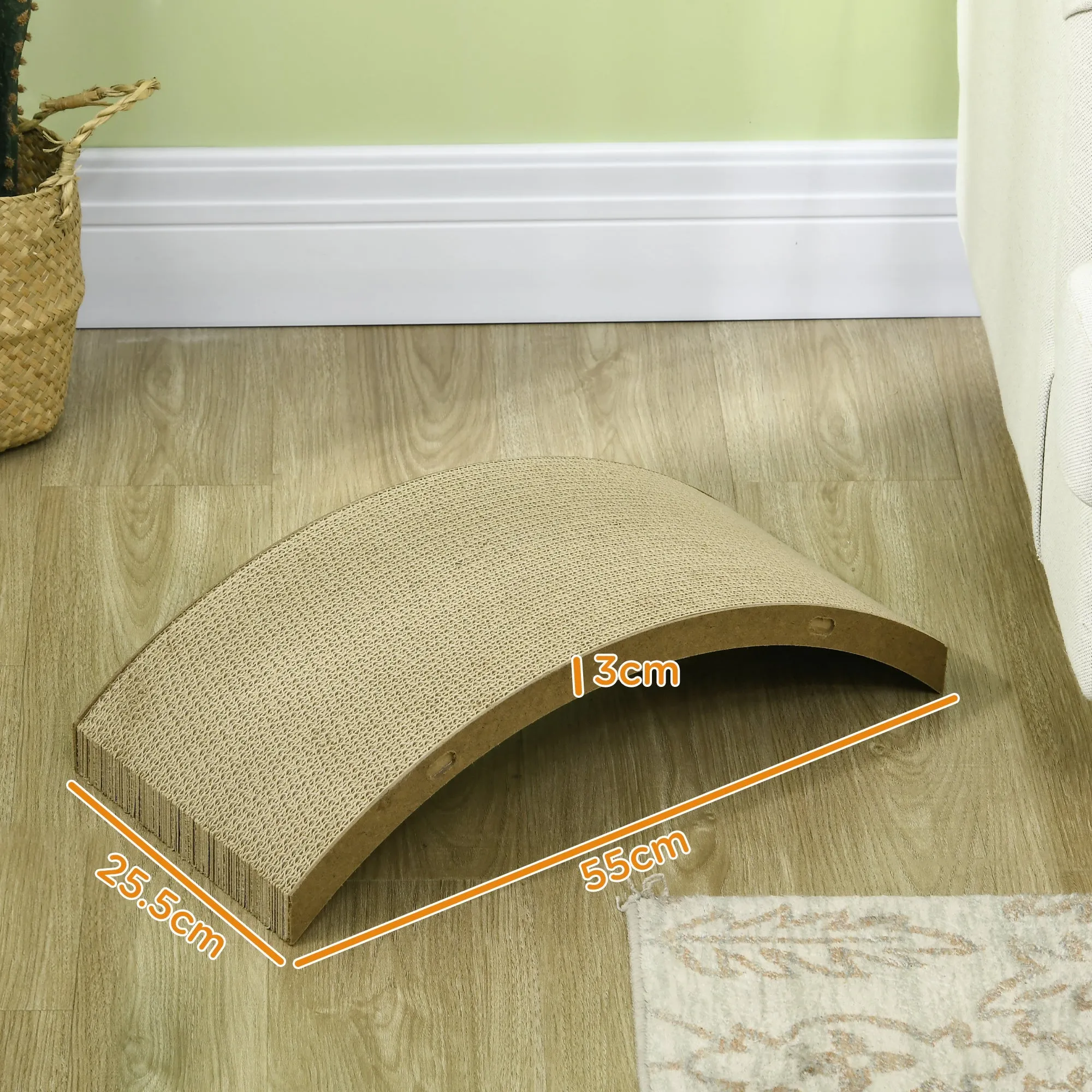 Four-Piece Cat Scratching Board Cat Treadmill Replacement 55 x 26cm - Brown