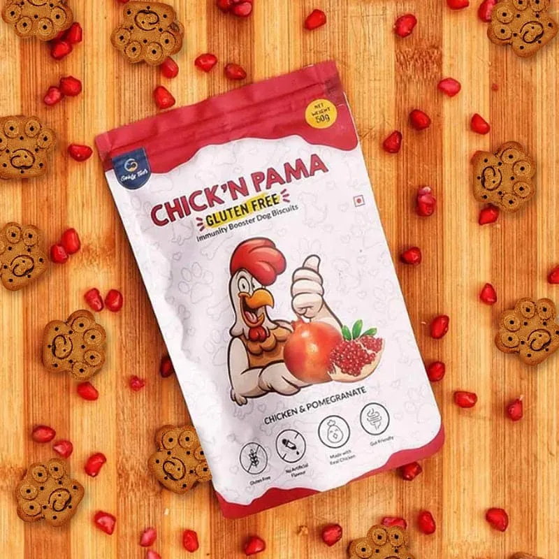 Goofy Tails Chick’N Pama Gluten Free Chicken Biscuits for Dogs and Puppies - 250g