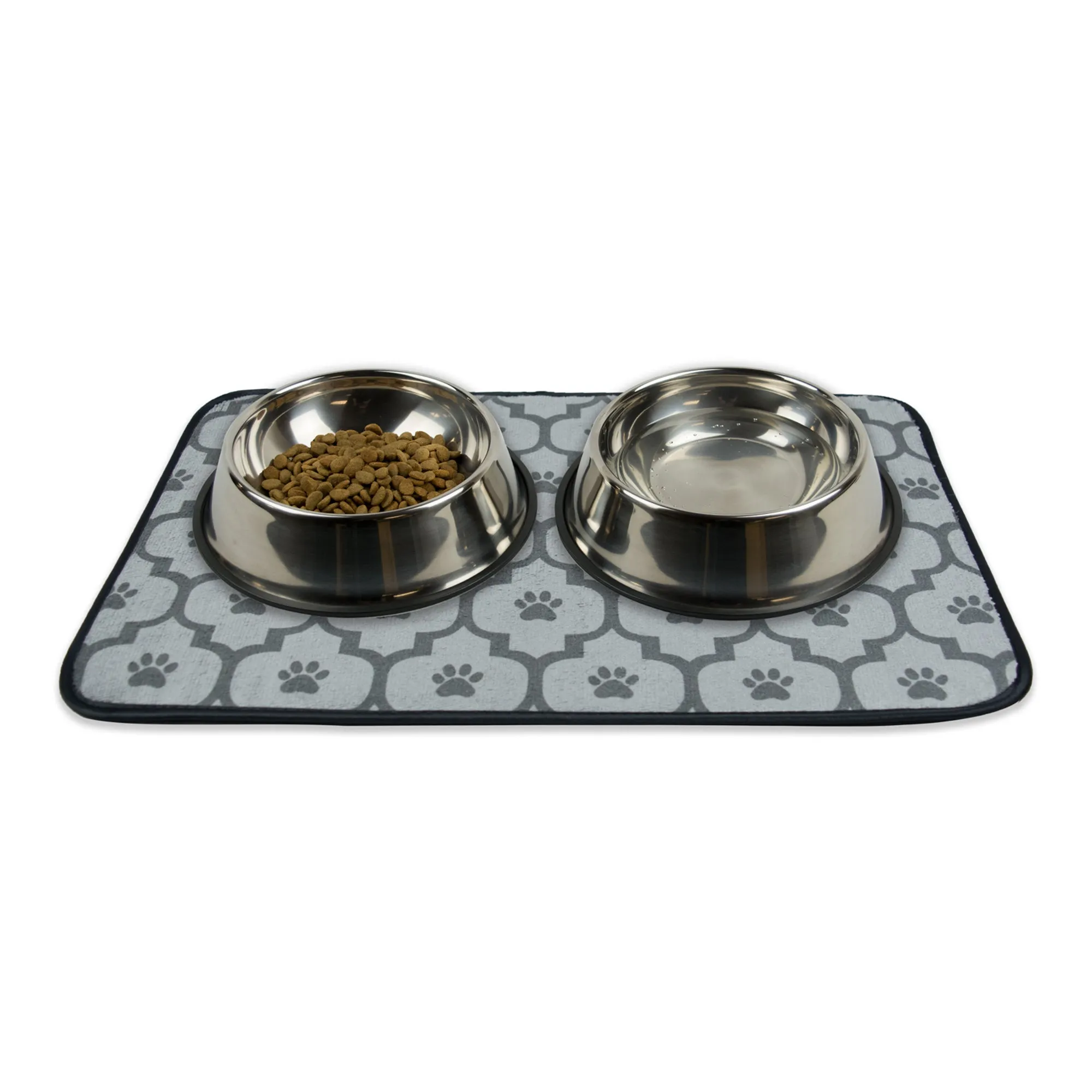 Gray Lattice Paw Pet Mat Large