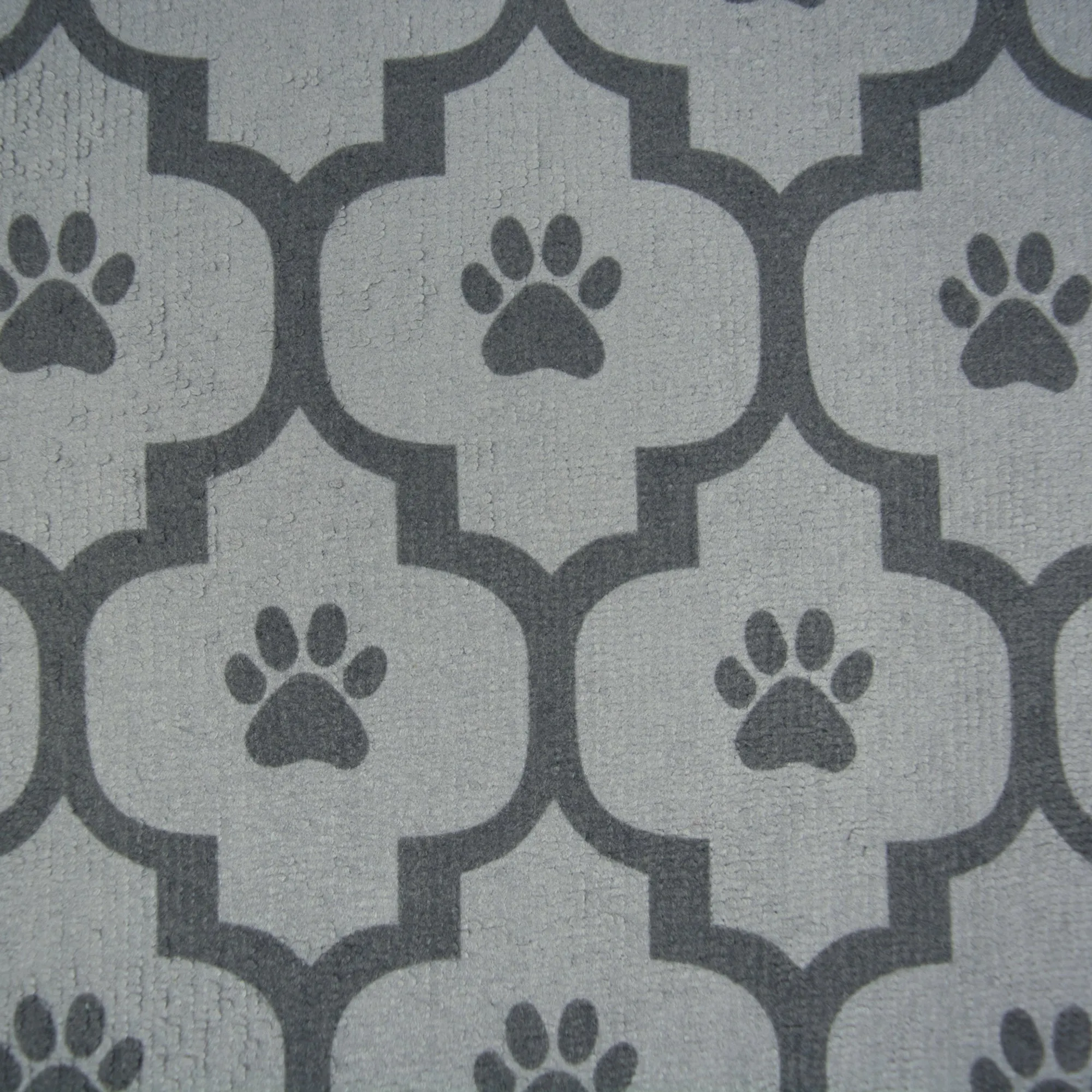 Gray Lattice Paw Pet Mat Large