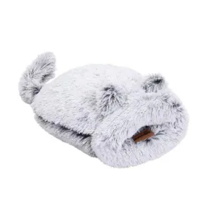 Grey Calming Plush Cat Snuggler - 50cm x 50cm x 6cm