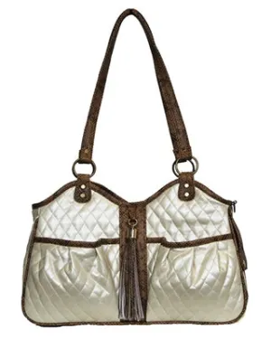 IVORY QUILTED METRO DOG CARRIER