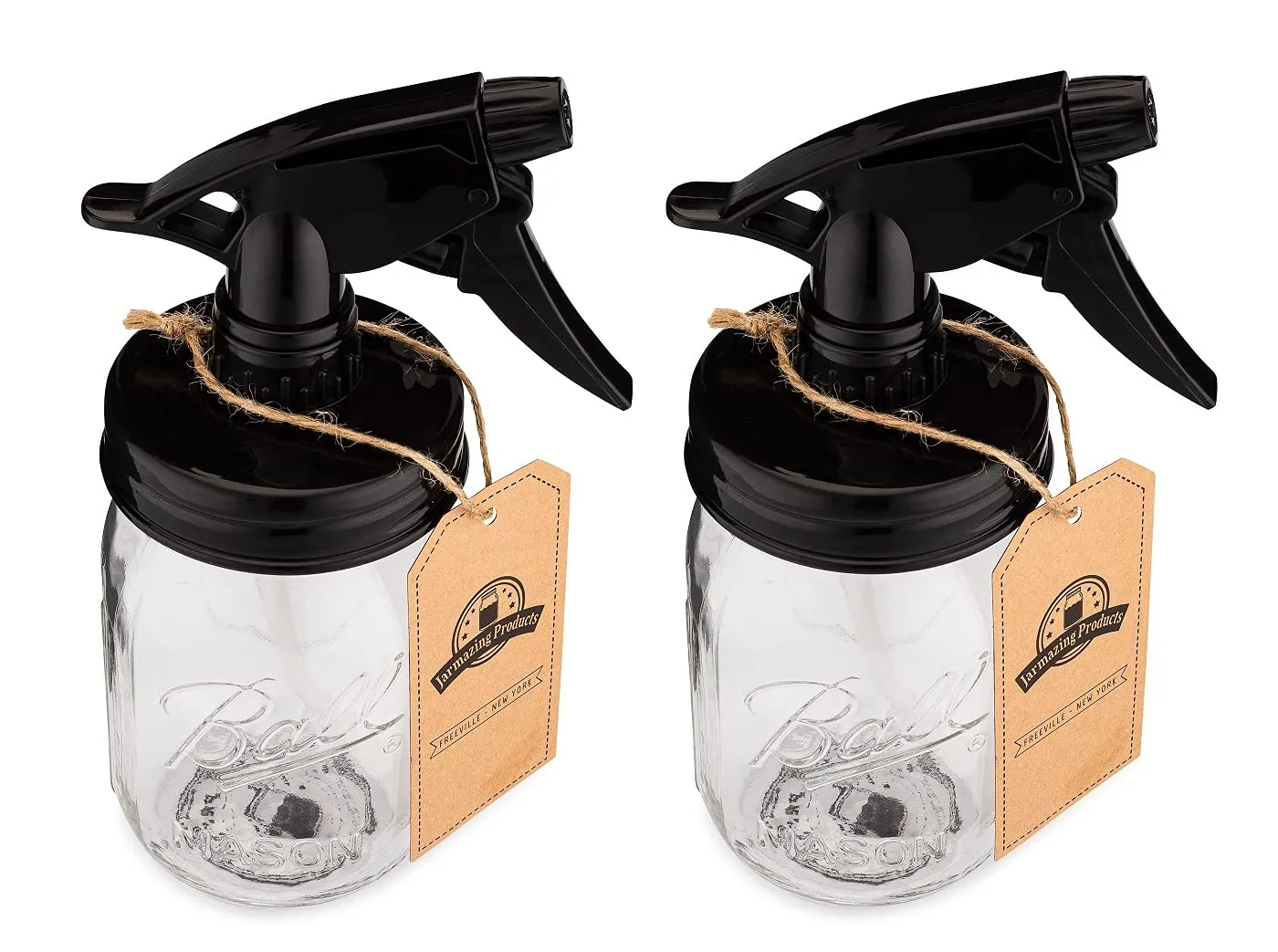 Jarmazing: Mason Jar Sprayer - Black, 16 oz, Pack of 2