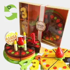Koco Wooden Celebration Cake (Reversible Design 2 in 1)