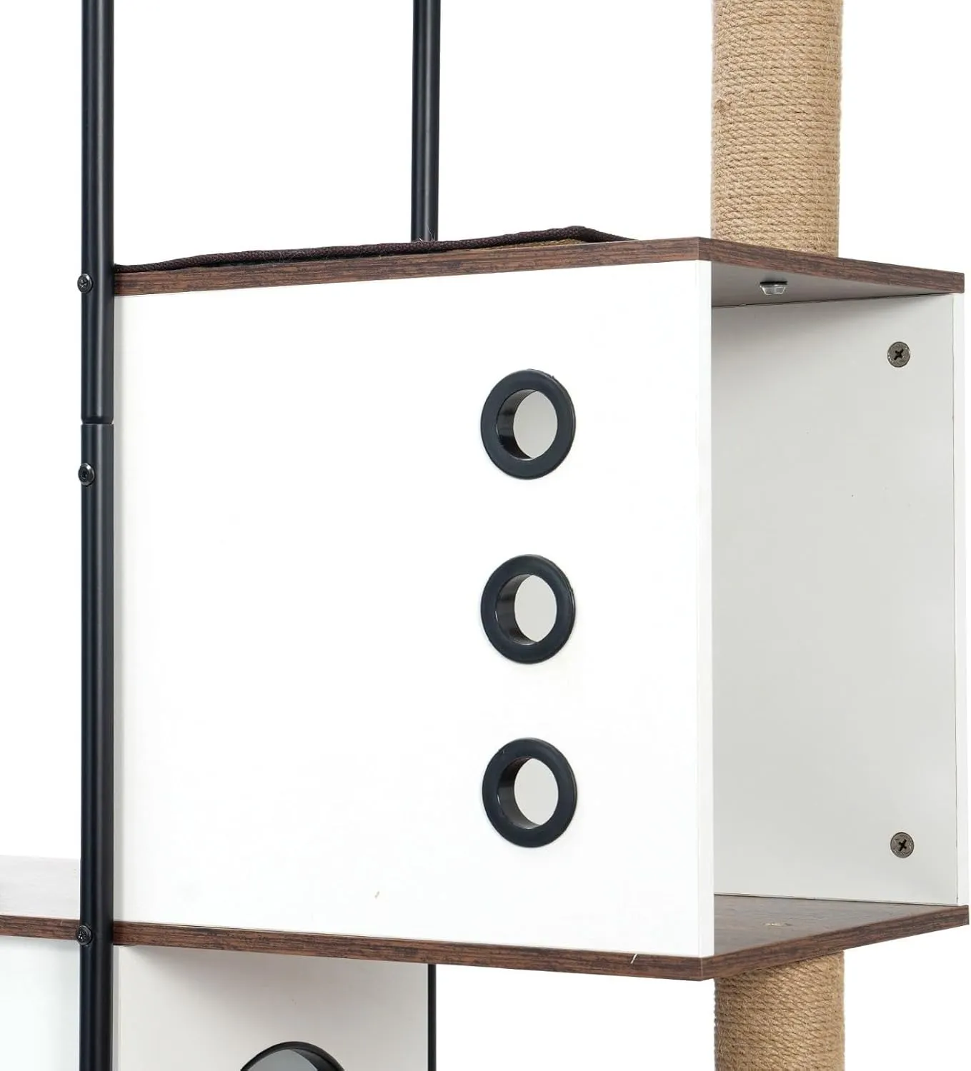 Multi-Level Modern Cat Tree Tower with Scratching Pads & Cozy Hideouts