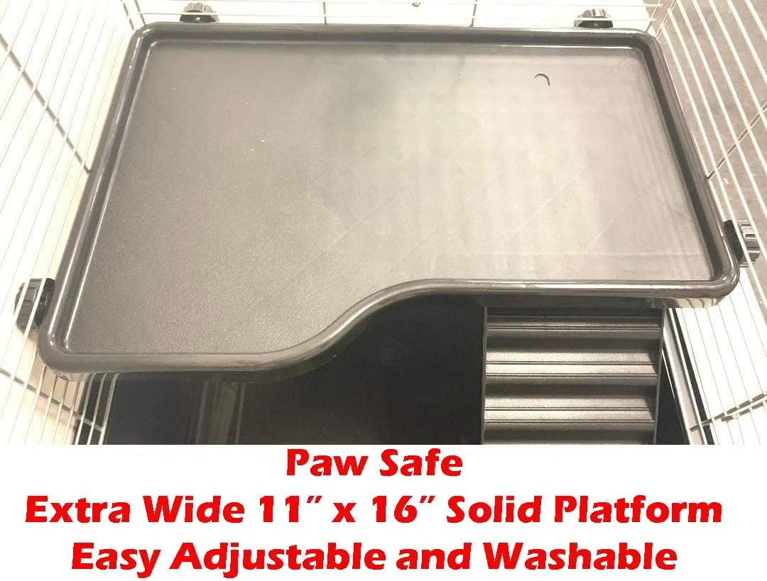 My First Home Large Two-Level Habitat Narrow 3/8-inch Bar Spacing for Exotics Pet Guinea Pig Hedgehog Hamster Gerbil Rat Mice Rodent