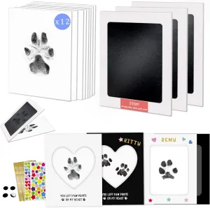MYPAWLETS Paw Print Kit,Clean Touch/Inkless Ink Pad for Dog/Cat Pawprints,Paw Print Stamp Pad for Dogs,Dog Paw/Nose Print Kit Keepsake,Pet Paw Print Impression Kit with Frame,Gifts for Pet Parents-3M