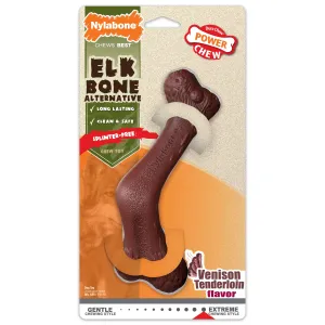 Nylabone Power Chew Elk Bone Alternative Chew Toy Venison X-Large/Souper - 50  lbs. (1 Count)