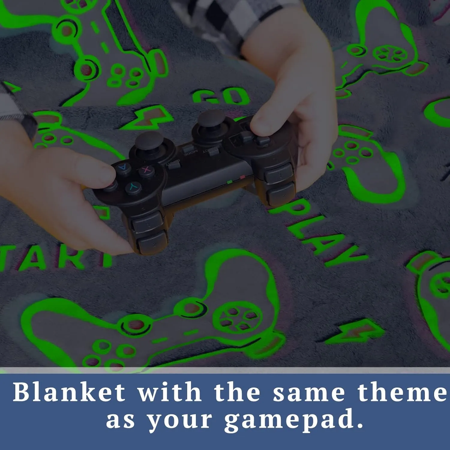 obinsm Teen Boys Gifts Gaming Blanket Gamer Glow in The Dark Blanket Glow in The Dark Blankets for Boys