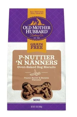 Old Mother Hubbard P-Nuttier 'N Nanners Grain Free Oven Baked Dog Biscuits – Mini - 16 oz. Bag