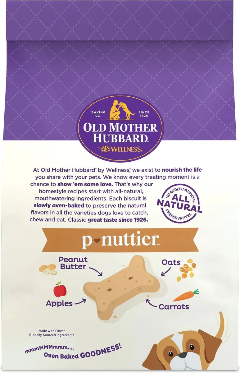 Old Mother Hubbard P-Nuttier Oven Baked Biscuits, Dog Treat
