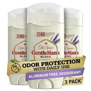 Old Spice GentleMan's Aluminum Free Dry Feel Deodorant for Men, 24/7 Lasting Freshness, Gentle on Skin with Skin Conditioners, Lavender   Mint Scent, 3.0 oz (Pack of 3)
