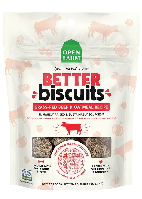 Open Farm - Better Biscuit - Grass-Fed Beef & Oatmeal Dog Treat