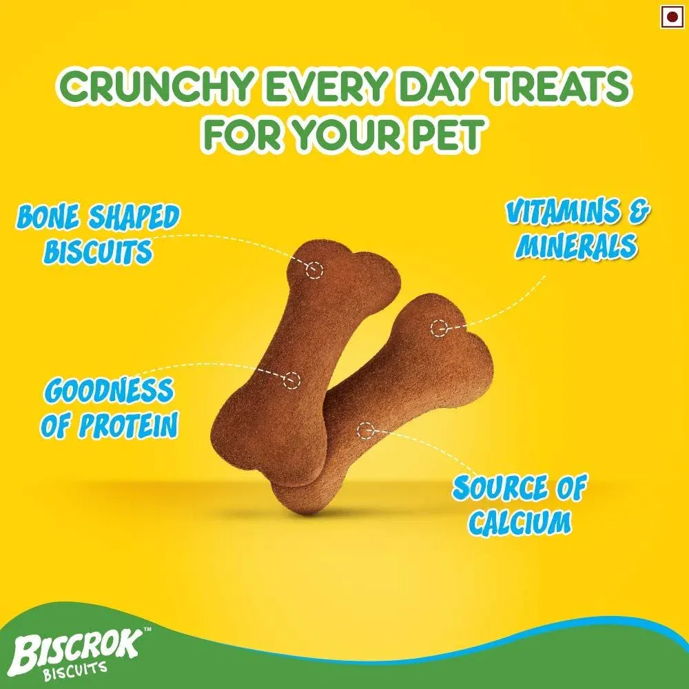 Pedigree PRO Large Breed Puppy Dry Food and Chicken Flavour Biscrok Treat Combo (3kg  900g)
