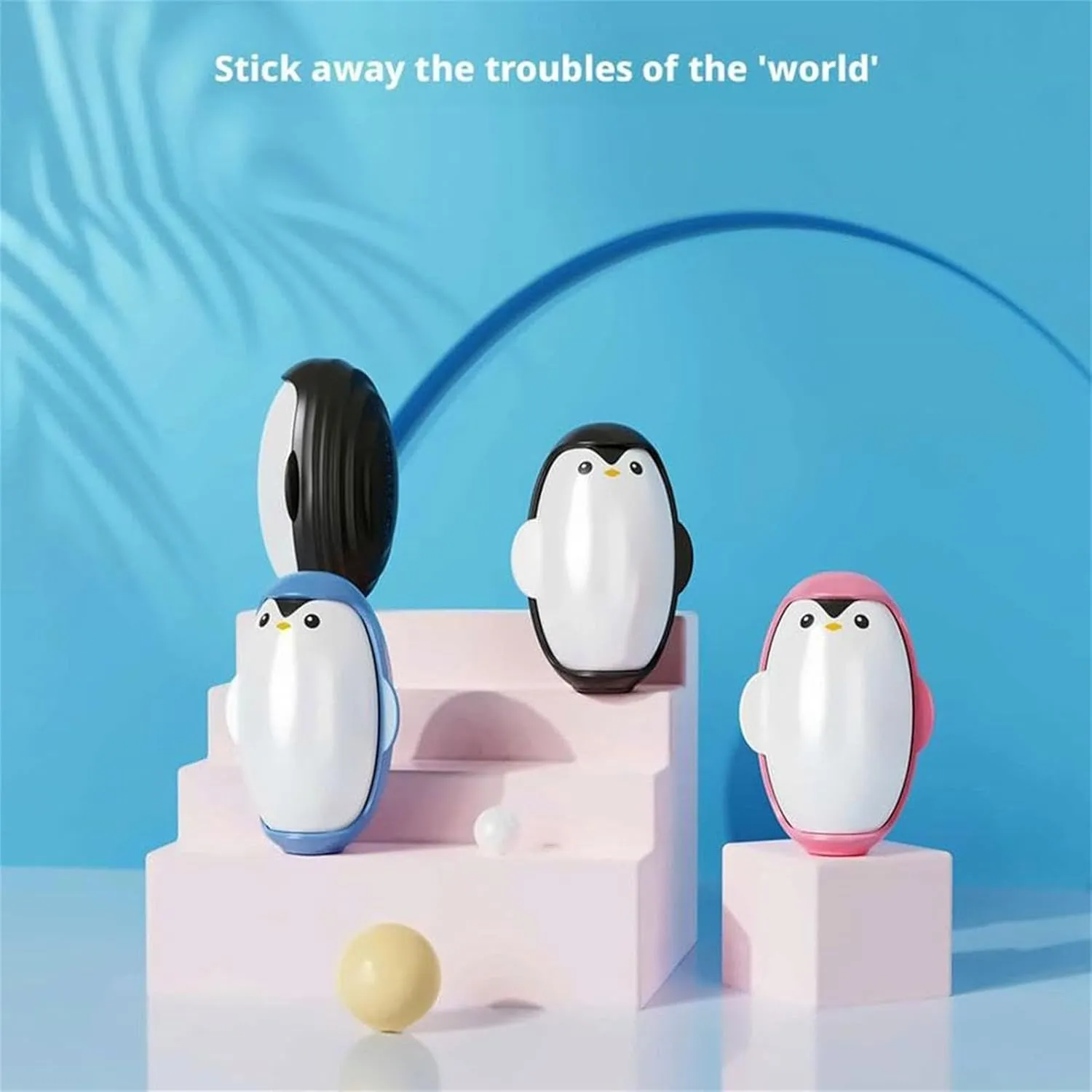 Penguin Hair Sticky, Reusable Sticky Roller, Reusable Lint Roller Ball, Lint Roller Ball, Portable Mini Washable Lint Roller Portable Lint Remover for Clothes Furniture Dog Cat Hair