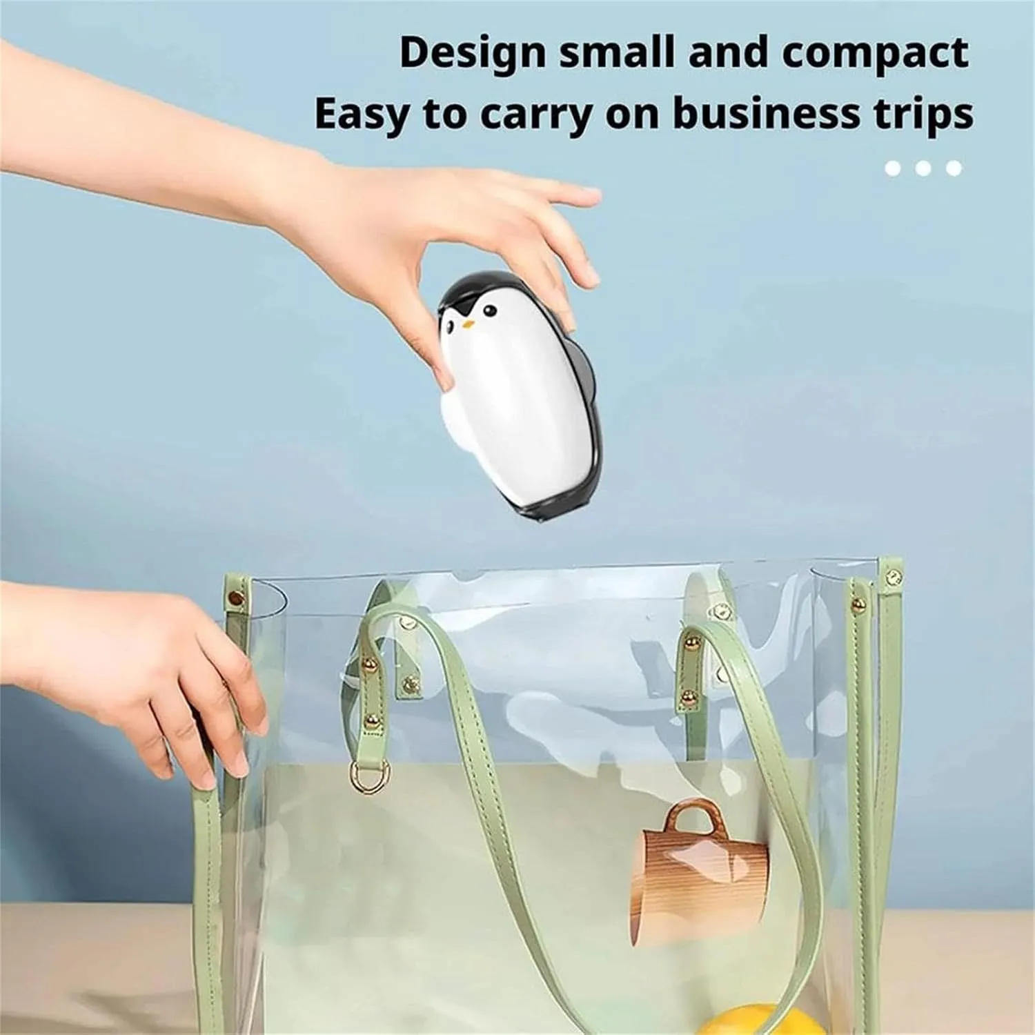 Penguin Hair Sticky, Reusable Sticky Roller, Reusable Lint Roller Ball, Lint Roller Ball, Portable Mini Washable Lint Roller Portable Lint Remover for Clothes Furniture Dog Cat Hair