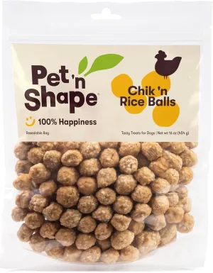 Pet 'n Shape Chik 'n Rice Balls Dog Treats - 1 Pound