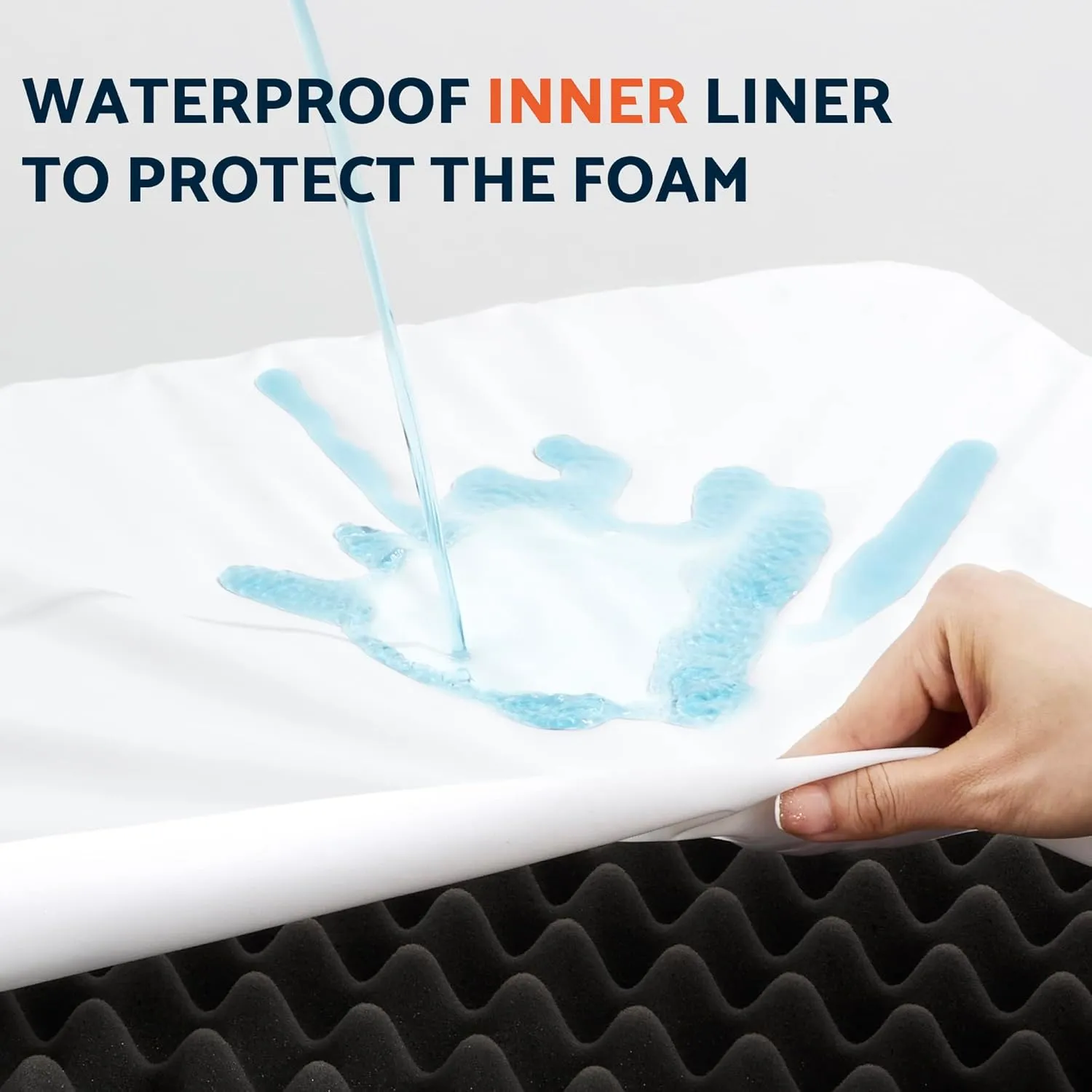 Puppy Bed for Small and Medium Dogs & Cats, Waterproof Lining for Indoor, Outdoor, and in-Car Use, Removable Washable Cover with Zipper (28" x 23" x 7", Up to 50LBs)