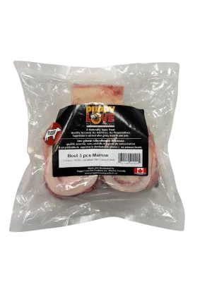 Puppy Love Raw Beef 3pc Marrow