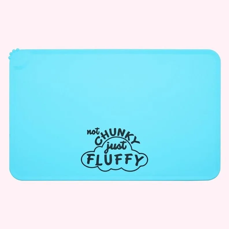 "Feed Me Human" Yellow Dog Food Mat