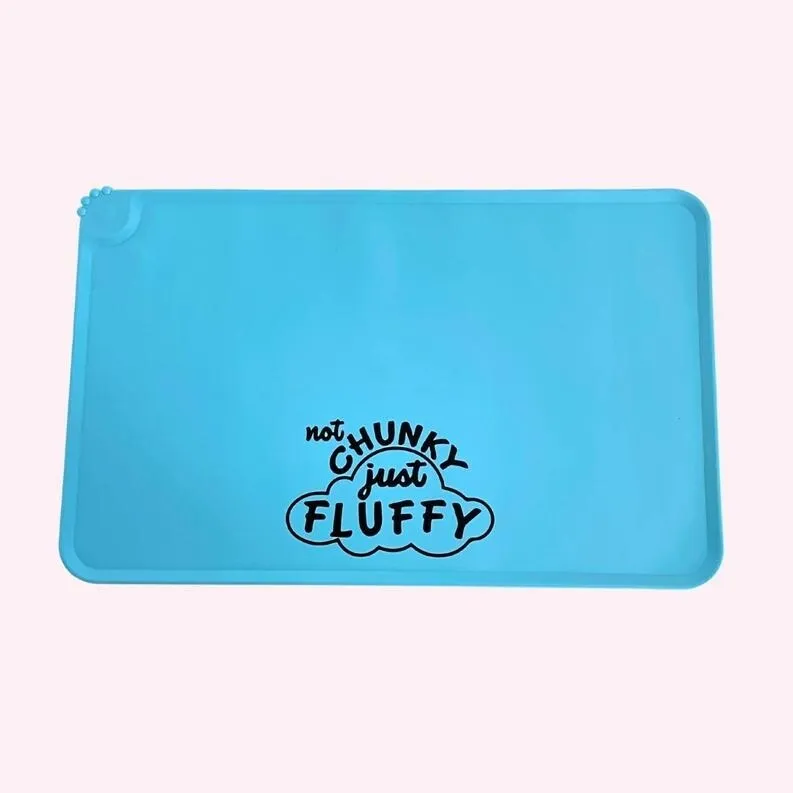 "Feed Me Human" Yellow Dog Food Mat