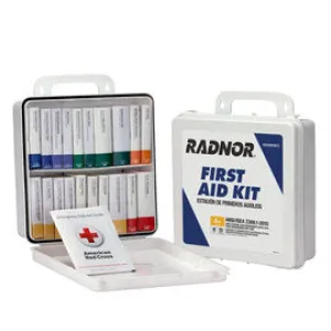 RADNOR™ White Plastic Portable Or Wall Mounted 50 Person 24 Unit First Aid Kit