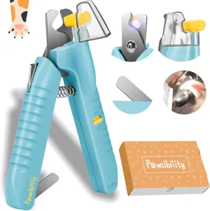 Reinvented Pet Nail Clippers for Your Pal - USB Rechargeable LED Light for Bloodline | Razor Sharp and Durable Blade | Vets Recommended Trimming Tool for Dogs and Cats