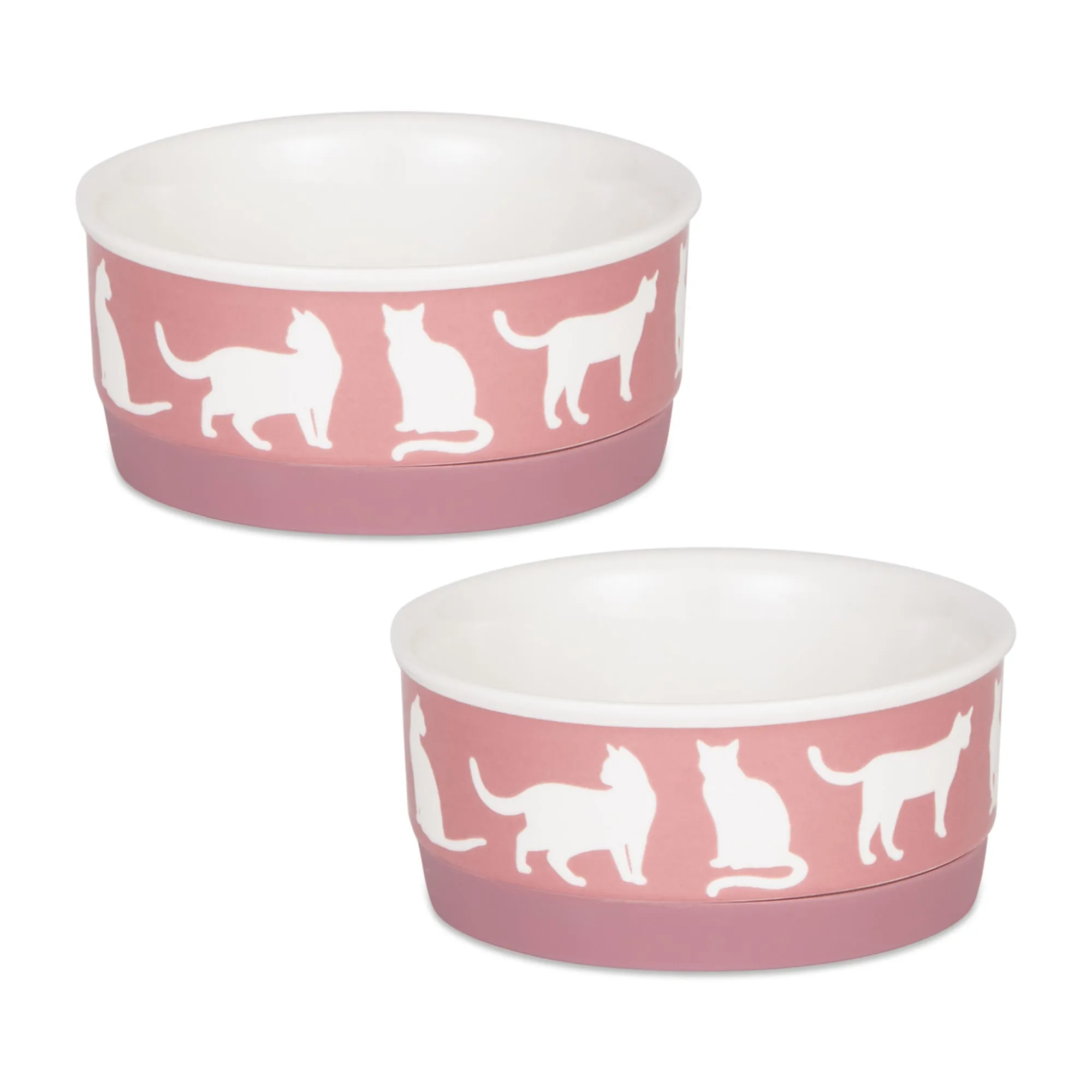 Rose Cat's Meow Pet Bowl Set of 2, Small - 3/4 C Capacity