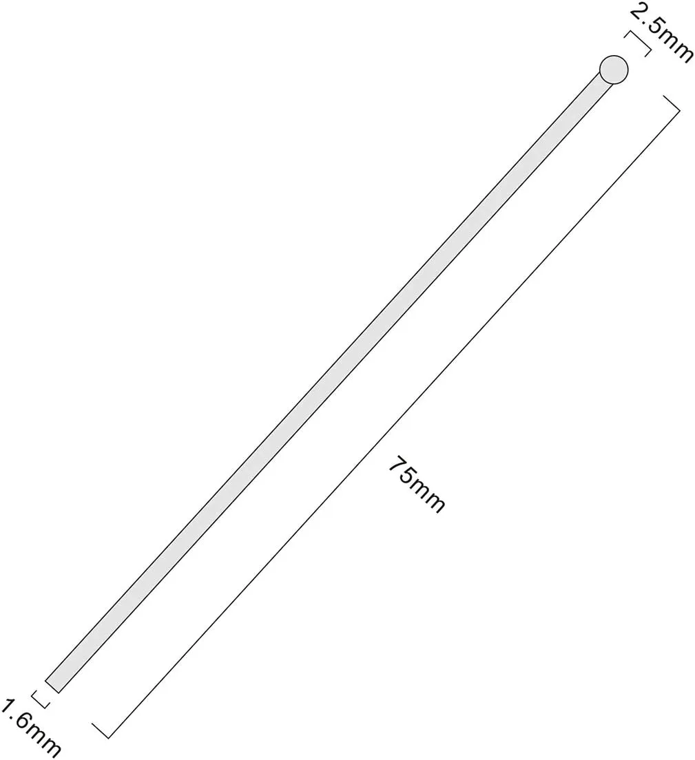 Sticky Pen Silicone Gel Stick (ESD-Safe 2.5 mm/0.1 inch Round Head, 100 Swabs) Sticky Swab Gel for Camera Sensor, Electronics, Semiconductors, etc. (GSP-100)